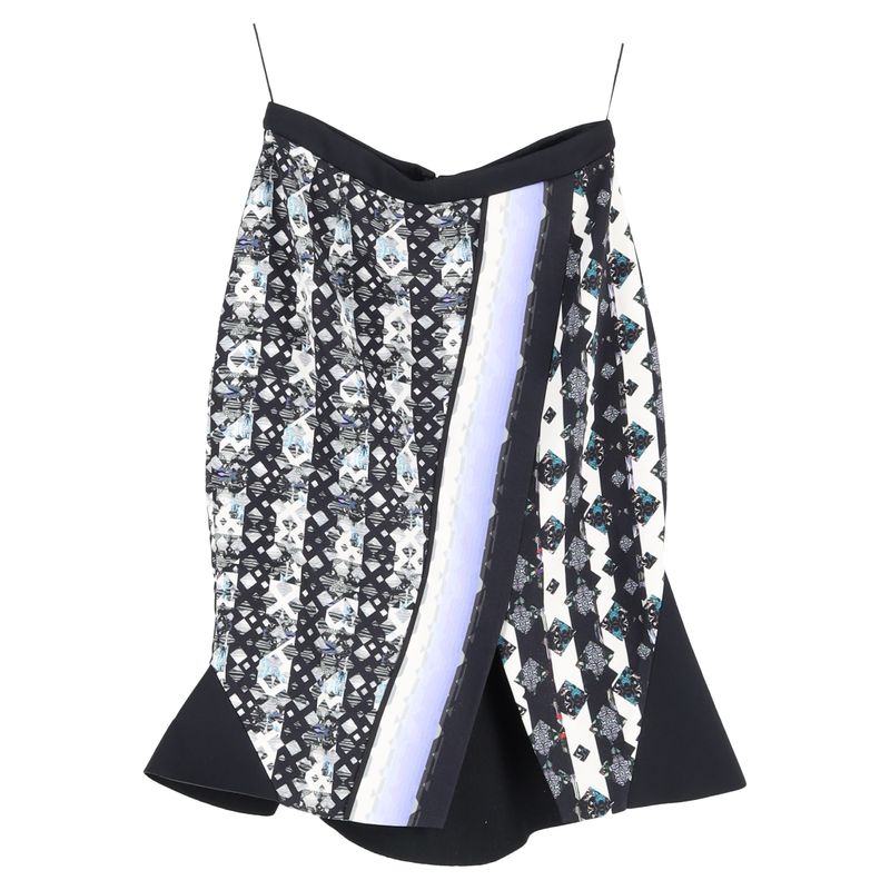 Peter Pilotto Printed Mini Trumpet Skirt In Multicolor Viscose